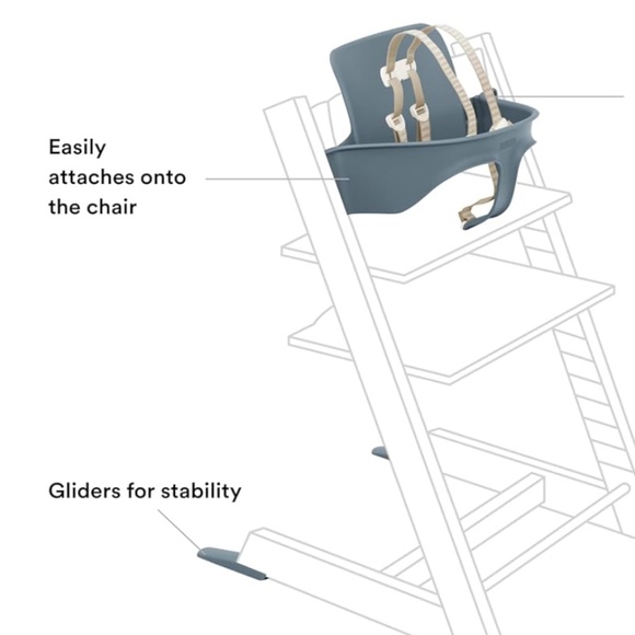 Stokke Tripp Trapp Baby Set- Fjord Blue - Picture 2 of 5